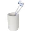 Wenko Tazza spazzolini MOD. Altavalle Elegante Accessorio Bagno in poliresina autoportante per organizzazione e Design ordinato Bianco Ø 8,5 x 10,5 cm