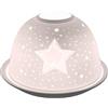 Nordic Light NOV8E Nordic Lights Portacandele a Cupola in Porcellana a Forma di Stella, proietta un'immagine 3D, da Utilizzare con Candela profumata, Luce a LED, luci Decorative per la Stanza, Paralume di Colore