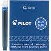Pilot Mr Collection Fountain Pen Cartridge Refill 12/Pkg-Blue