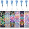 GOMETY 6 segnalibri 5D fai da te con diamantini, kit per pittura numerato, mandala Diamond Painting, segnalibro studente, laurea, regalo compleanno, marcatura laterale