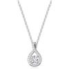 FANCIME Lab-Grown, collana con ciondolo a forma di infinito, in argento Sterling 925, colori D-E, purezza VS, per donna, lunghezza della catena: 40 + 5 cm