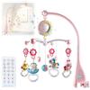 Dcceeo Giostrina Culla Musicale, Lettino Mobile con 150 Melodie, Proiettore Luci e Funzione di Cronometraggio Appeso Rotante Giostrina Lettino Neonato Giocattolo per Culla Regalo per Neonato