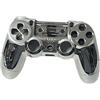 OUTLETISSIMO® Scocca Completa di Ricambio per Controller PS4 - Compatibile con Versione V2 (JDM-040/050/055) - Argento Chrome