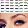 Vspek Adesivi per Eyeliner, 24 Paia Sottili Neri (6 Colori), Riutilizzabili, Facili da Applicare e Rimuovere, Strumenti per Il Trucco Rapido