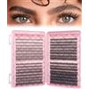 DAFNE 640 Pezzi Ciglia Finte Extension Ciglia 20-30-40-50-60-80-100D Curl Ciglia-Finte Ciuffetti per Estendere le a Casa Eyelashes Naturali per Ragazze e Donne Principianti (20-30-40-50D)