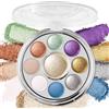 UCANBE Palette Ombretti con Illuminante - 9 Colori Cotti, Palette Trucco Alta Pigmentazione Blu, Viola, Oro e Argento, Lunga Durata (03 Gemma Incantata)