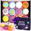 LOPHE Bombe da Bagno, 12 Pezzi Bomba da Bagno Set Bombe da Doccia Naturali e Biologiche, Bombe Bagno Profumate Bath Bomb Gift Set, Regalo Natale/Compleanno/Relax Donna, Mamma