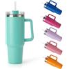 Glac Store Borraccia Termica da Tavolo in Acciaio Inox con Manico e Cannuccia, 900 ml e 1200 ml, Isolamento Sottovuoto, Senza BPA, 6 colori disponibili (Azzurro, 1200 ml)