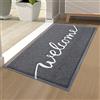 Homaxy Welcome, zerbino per interni ed esterni, antiscivolo, lavabile, per porta di casa, ingresso, giardino (40 x 60 cm, grigio)