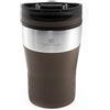 Tassicup Tazza termica da 250 ml, tazza da caffè, tazza da viaggio, in acciaio inox, caffè da go, tè portatile, coperchio a tenuta stagna, con chiusura a clip, colore marrone