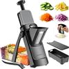 SupMaKin Mandolina di verdure, Spessore regolabile Patate Affettatrice Cipolla Chopper Kitchen Chopping Artifact Multifunzionale Cutte (Nero)