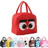 Runmeihe Borsa Frigo Piccola per Bambini Studenti Ragazze Ragazzi, Riutilizzabile Porta Merenda, Piccolo Pieghevole Sacchetti di Pranzo Impermeabile (Red Birds)