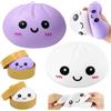 Audasi 2 Pezzi Mystery Squishy Bao Dumpling, Palla Antistress Con Scatola Per Vapore Pasta Morbida Da Schiacciare Per Alleviare L'Ansia E Fidget Mano Per Adulti