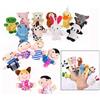 Binnan Burattini a Dito Marionette Dita in Velluto Finger Puppets con 10 Animali e 6 Famiglie 16 Pezzi