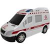 Generico Ambulanza Giocattolo con Luci e Suoni e Movimento Mistero Bump & Go Ambulanze Pronto Soccorso con Luci Suoni Ambulanza Grande per Bambini con Movimento Sirene e Fari Led Giocattolo (a)