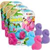 INKEE Flamingo Confezione da 3 bombe da bagno per bambini a forma di fenicottero al profumo di gomma da masticare, assortimento di 3 colori che colorano l'acqua rosa, viola e blu, senza glutine,