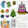GlowsLand Magic Puffy Paint, 64 Pezzi Kit di Soffice, 40 Fogli Carta Dipingere con Texture in Schiuma, 12 Penne Colorate, Texture in Pittura Magica, Regali Compleanno e di Festa Creativi Pittura Magica Bambini