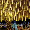 Ehomfory Luci Natalizie Esterno, 40 CM 20 Tubi 720 LED Luci Della Pioggia di Meteore Esterno, 17.65M LED Neve che cade Ghiaccioli Luci a cascata per Albero di Natale Decorazioni Matrimonio Festa