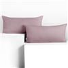 DecoKing Set di 2 federe 40 x 120 * 2 cm, jersey 100% cotone pettinato, chiusura a cerniera Erica Amber