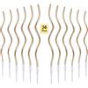 XUSSMM 36 candele a spirale color oro champagne - Candele di compleanno per bambini e torte, decorazioni per matrimoni e feste