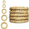 DekoPrinz Corone di paglia, 3 pezzi | Diametro di 20 cm, spessore di 3 cm | DekoPrinz | corona per porta, corona per decorazione, corona in grezzo (non rifinita), anello di paglia