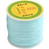 FASHEWELRY Cordoncino in nylon per perline da 0,8 mm, 91 metri/rotolo, macramè, nodi cinesi, per collane fai da te, bracciali, artigianato e gioielli, colore: turchese pallido