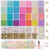 RUBY 3mm Perline per Braccialetti, Vetro Macaron Colorato Opaco da Infilare, Set Mini Kit di Ciondoli per Bigiotteria Fai da Te, Vacanze, Feste, Natale