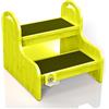 Mihoho Sgabello in legno a 2 gradini per bambini con superficie antiscivolo, Heavy Duty 2-Step Scala, bambino passino sgabello per bagno lavandino/WC/cucina/letto (SS)