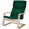 Vinylla Copripoltrona di ricambio compatibile con IKEA Pello (velluto, verde)