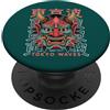 Hannya Oni By Tokyo-Waves Hannya Oni Mask Devil Yokai - Maschera giapponese con tatuaggio demone PopSockets PopGrip Adesivo