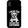 Fun American Bulldog Fun American Bulldo Custodia per iPhone X/XS Bulldog americano divertente bulldog americano