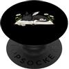 Book Dragon Fantasy Gifts Reading Enthus Drago addormentato sul libro Fantasy Book Lover Bookworm Romanzi PopSockets PopGrip Adesivo