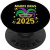 Mardi Gras 2025 New Orleans Mask Gift Cu Martedì grasso 2025 PopSockets PopGrip Adesivo