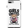 MaPaNoLi Design Custodia per iPhone 7 Plus/8 Plus Girls United realizzano oggi un fantastico orso carino