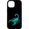 Scorpion Hunter Custodia per iPhone 15 Design realistico a luce nera UV con scorpione corteccia