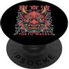 Japanese Aesthetic by Tokyo Waves Hannya Oni Mask Devil Yokai - Maschera giapponese con tatuaggio demone PopSockets PopGrip Adesivo