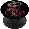 Leopard Headband Animal Lover Glam Graph Elegante Koala ritratto moda animale vino bicchiere grafico PopSockets PopGrip Adesivo