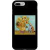 Van Gogh Sunflowers Cat Famous Painting Custodia per iPhone 7 Plus/8 Plus Van Gogh Girasoli Gatto Famoso Pittura Divertente Insegnante di Arte
