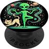 Alien Yoga Alieno Fare Yoga - Yoga Posa - Spazio - Plancton PopSockets PopGrip Adesivo