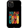 Vintage Marine & Groovy Nature Apparel Custodia per iPhone 11 Pro Specie colorate retrò anni '70 per osservare le balene