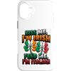 Dual Heritage Shamrock Clover Designs Custodia per iPhone 16 Plus Metà Irlandese Metà Italiano Irlandese Italiano