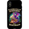 Book Dragon Fantasy Gifts Reading Enthus Custodia per iPhone X/XS In un mondo pieno di topi di biblioteca Sii un nerd del libro del drago del libro