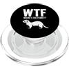 Vintage Ferret Owner Lover Retro Animal Divertente WTF Dovè il furetto che dice umorismo PopSockets PopGrip per MagSafe