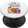 Happy Critter Greetings Carino lumaca tardiva celebrazione auguri PopSockets PopGrip Adesivo