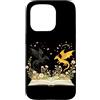 Book Dragon Fantasy Gifts Reading Enthus Custodia per iPhone 15 Pro Drago d'oro Leggendo Libro Fantasy Book Lover Letteratura