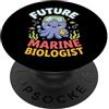 Scienziato Oceanografo Biologia Marina O Future Marine Biologist Bambino ragazzo PopSockets PopGrip Adesivo