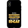 Match Box Collector Costumes And Gifts Custodia per iPhone X/XS Match Box Collector IDGAF Meme For Match Collections