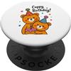 Festive Bear Designs Simpatico orso celebrazione torta festa design PopSockets PopGrip Adesivo