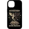 Book Dragon Fantasy Gifts Reading Enthus Custodia per iPhone 14 Bookworm Please I'm A Book Dragon Literature Junkie Book