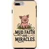 Pig Lover Farm Animal Faith Miracles Cou Custodia per iPhone 7 Plus/8 Plus Fango Fede E Miracoli Carino Pig Amante Farm Christian